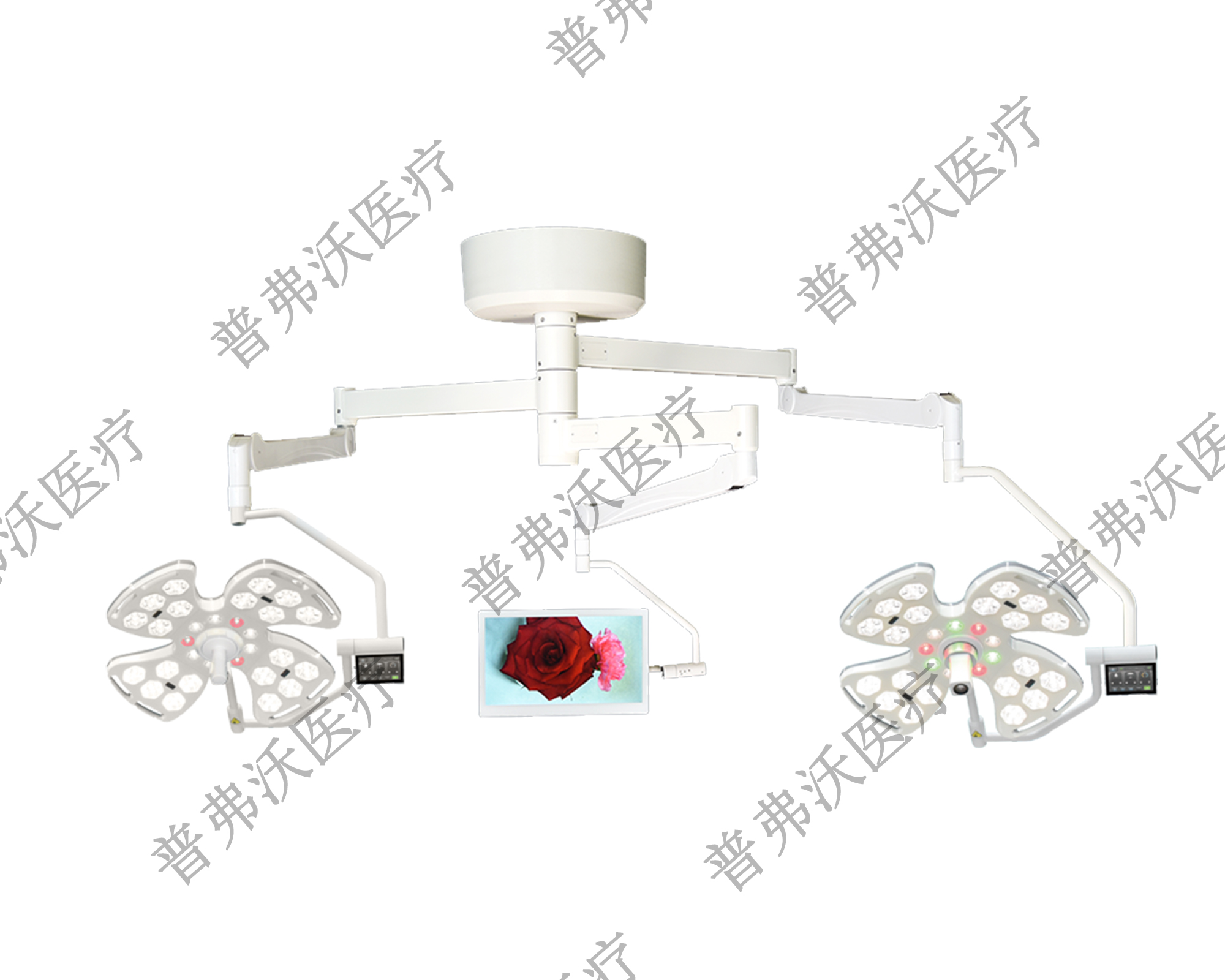 花瓣式LED手术无影灯 700/500 带显示器